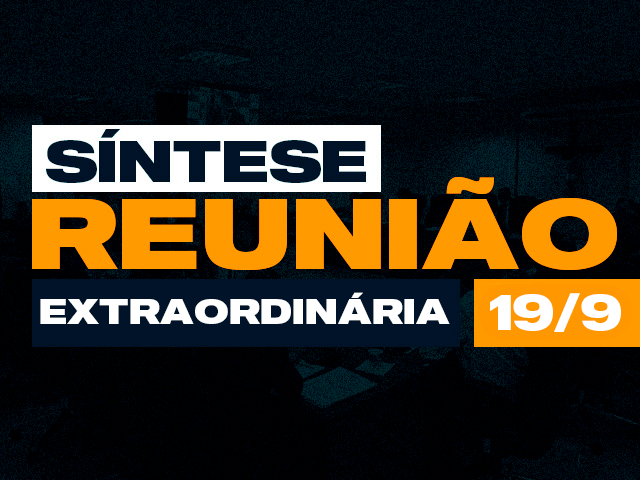  Síntese Reunião Extraordinária - 19 de setembro de 2024