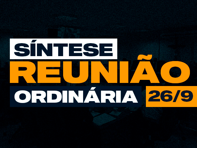 Síntese da 2ª Reunião Ordinária do 9º Período, da 4ª Sessão Legislativa - Dia 26 de setembro de 2024